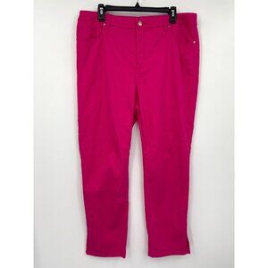 Chico's So Slimming Girlfriend Slim Ankle Pant Pink Size 2 (12) Regular Large